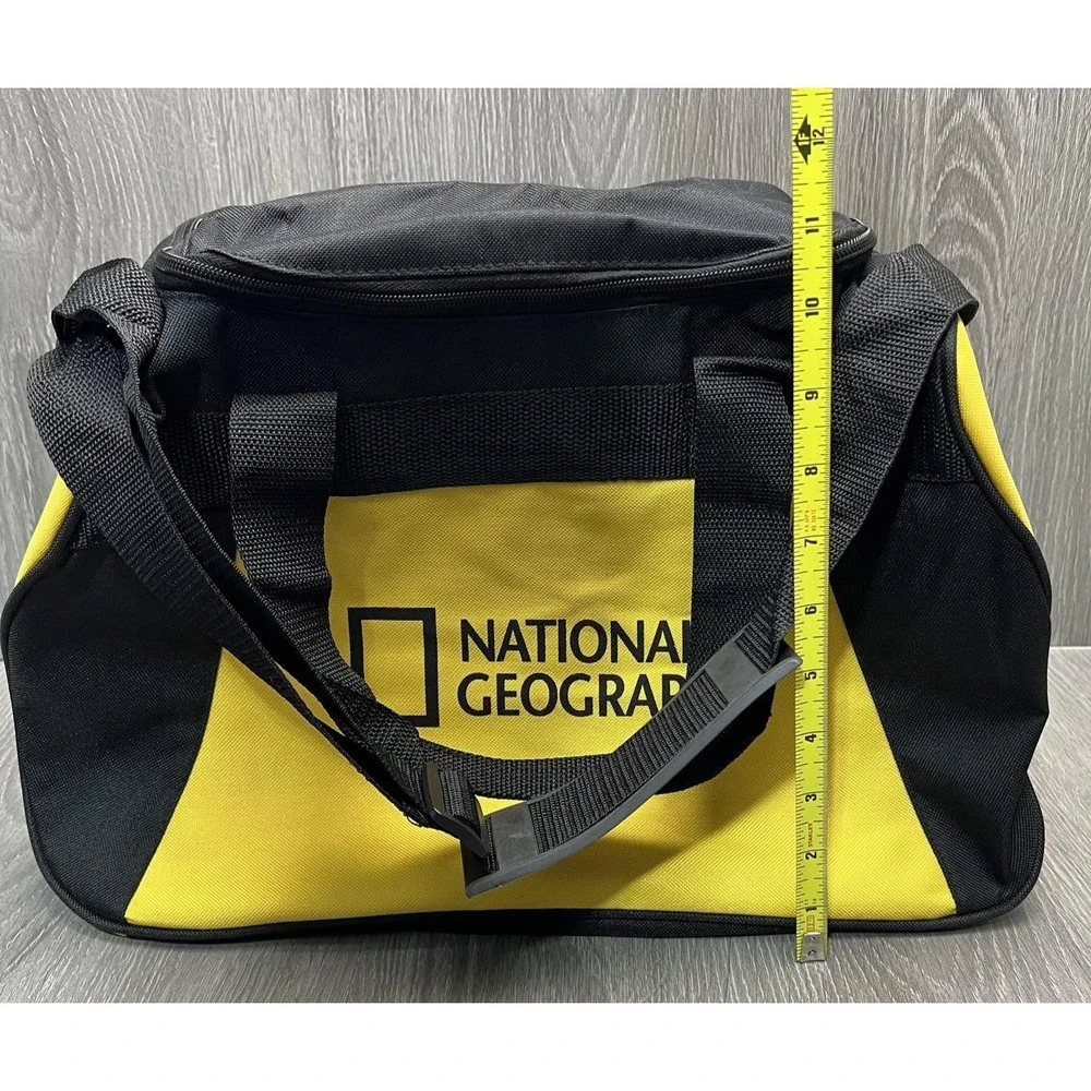 National Geographic Duffel Bag Gym Travel Tote Medium Yellow Carryall Shoulder